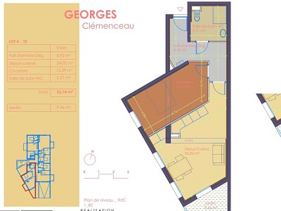 APPARTEMENT T2 NEUF - MARCQ EN BAROEUL - 53.74 m2 - 212000€
